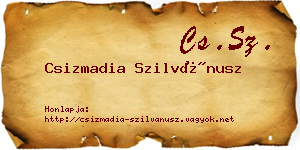 Csizmadia Szilvánusz névjegykártya
